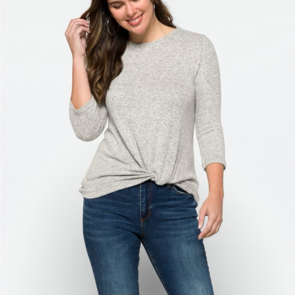 Market & Spruce soft grey top